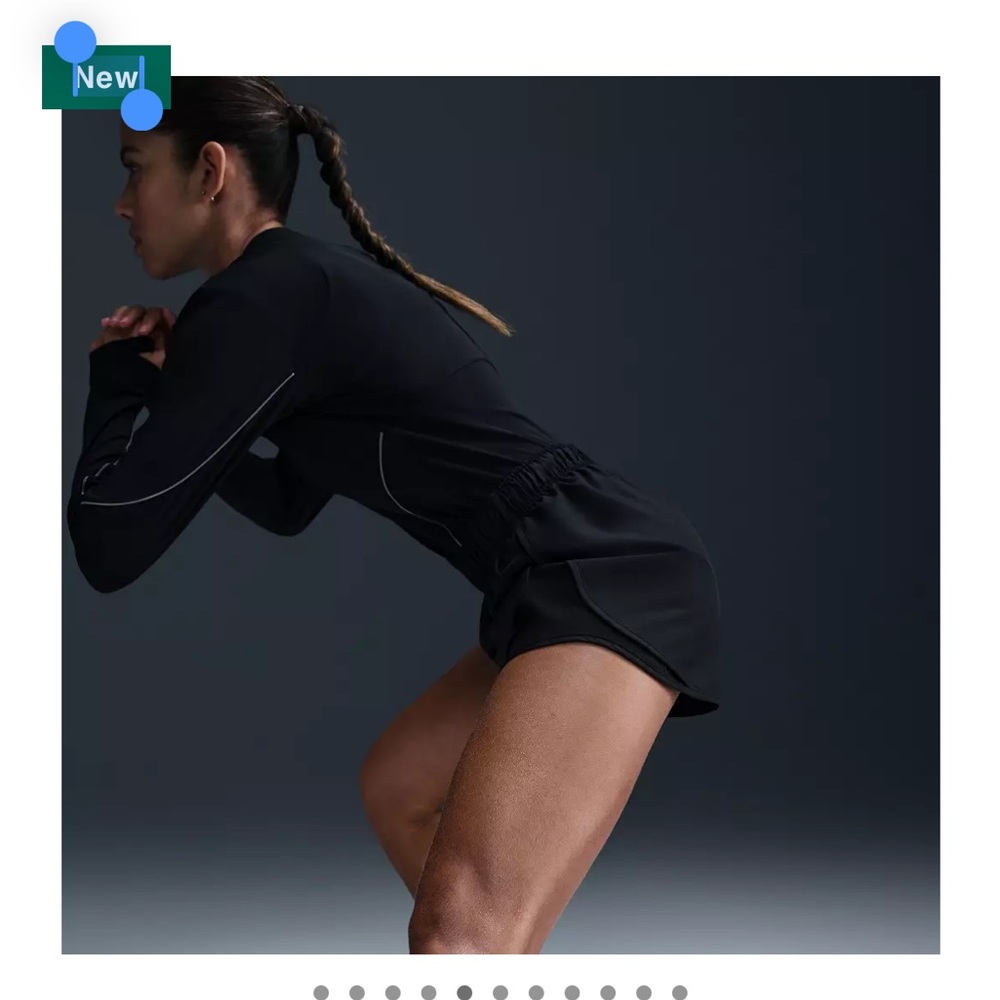 Nike Black Athletic Shorts High-Waisted Relaxed Fit - Picture 3 of 4